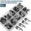 WMYCONGCONG 80 PCS Fishing Rod Guide Tips Repair Kit Metal Spinning Fishing Rod Guides Spare Parts Ceramic Ring Guide Tips