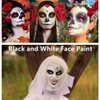 Go Ho Clown White Face Paint Washable,Water Based Cream White Body Paint,White Face Painting Highly Pigmented,Smooth,Halloween Cosplay SFX Mime Vampire Skeleton Zombie Makeup