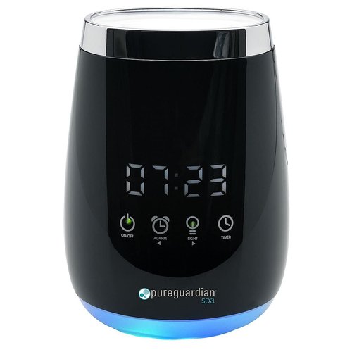 PureGuardian Diffuser for Essential Oils, Ultrasonic, Cool Mist, Aromatherapy Creates Relaxing Environment, Optional Night Light, Alarm Clock, Timer, Up to 5-8 Hours, SPA260
