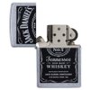 Zippo Jack Daniel's Tennessee Whiskey Label Street Chrome Pocket Lighter, 5 1/2 x 3 1/2 cm