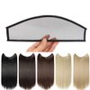 Ecojunmi Hairnet for Clip in Hair Extensions Black 140D Hexagonal Net for Make Ponytail Clip in Hair Extension Material Nets Invisible Hair Net for Clip Ins