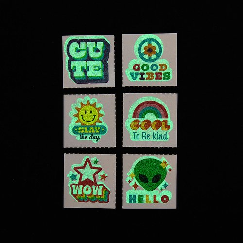Fun Express Bulk 72 Piece Glow-in-the-Dark Temporary Tattoos