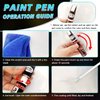 Touch Up Paint Pen for Cars Scratch Removal Repair, Wheel Fill Paint Pen Black/White/Multi-color Optional for Various cars (Pearl White)