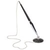 Juvale 3 Pack Desk Pen with Chain - Adhesive Security Pen Holder - 26" Long Chain for Business Counter, Front Desk, Reception, Bank, Hotel (0.5mm Black Ballpoint Pen)