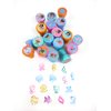 TINYMILLS 24 Pcs Rainbow Mermaid Stampers for Kids Birthday Party Goody Bag Filler Pinata Filler Mermaid Party Supplies Classroom Rewards Carnival Giveaways
