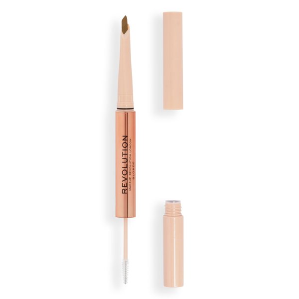 Revolution Beauty, Fluffy Brow Filter Duo, 2-in-1 Eyebrow Pencil & Gel, Enhances & Shapes Brows, Vegan & Cruelty Free, Blonde, 1 piece