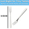 Super Durable, Elegant Mini Cocktail Forks 12 Pcs. Stainless Steel Tasting or Sampling Fork Set for Hors D'Oeuvres, Appetizers, Mussels, Crab. Small Metal Flatware Is Great for Restaurants and Events