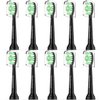 Jiuzhoudeal Toothbrush Replacement Heads for Philips Sonicare DiamondClean ProtectiveClean 4100 5100 6100 C2 G2 Electric Toothbrush Brush Heads Black, 10 Pack
