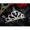 Lovelyshop Mini Heart Rhinestone Tiara for Wedding Bride Prom Birthday Pegeant Prinecess Party-6 Packs