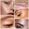 XINGXYUEL White Highlighter Makeup Palette Shimmer Face Highlighter Powder Palette Iluminadores De Maquillaje Narutal Glow Highlighters Pressed Powder Makeup for Face-03 Champagne Gold