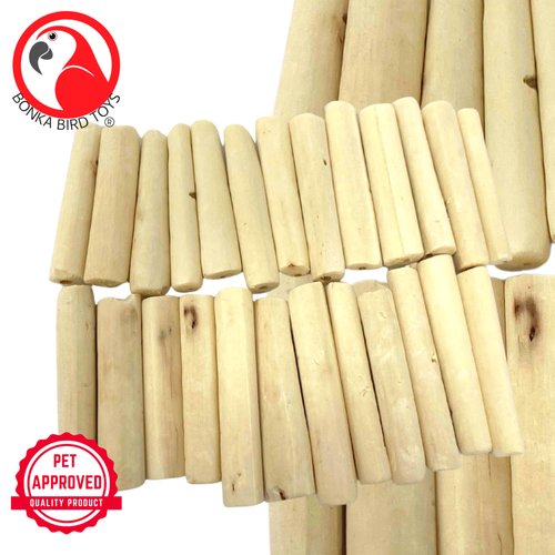 Bonka Bird Toys 2942 Pk24 Mini Sola Sticks Foot Talon Craft Part Bird Toys Cockatiel Parakeet Conure and Similar