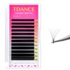 TDANCE Cashmere Easy Fan Lash Extensions Matte Black Self Fanning Volume Lash Extensions 0.05mm D Curl 14mm Single Length Mega Volume Eyelash Extensions(0.05-D,14mm)