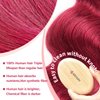 28 Inch 99j Burgundy Lace Front Wigs Human Hair 180% Density 13x6 Body Wave Lace Front Wigs Human Hair Pre Plucked Glueless Red Wig Wine Red Lace Front Wigs Human Hair Wigs for Women Reddish Brown