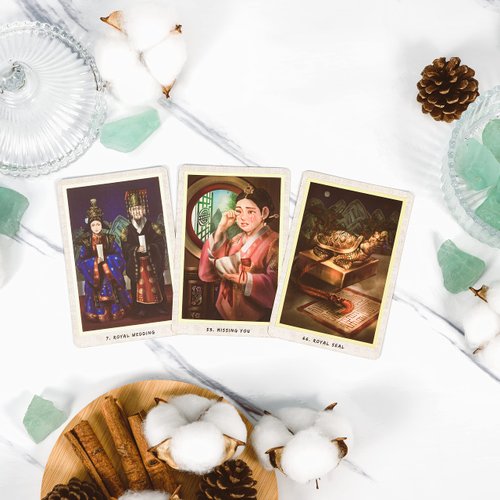PRIME MUSE Korean Secret of The Kingdom Oracle Tarot Cards with Guidebook Set