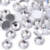 Dowarm 1440 Pieces SS4 Flatback Rhinestones, 1.5MM Flatback Crystal Clear Rhinestones for Craft Nails Dance Costumes, Non Hotfix Rhinestones