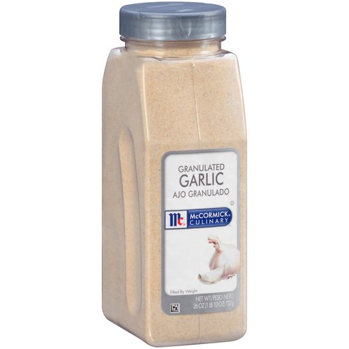 McCormick Culinary Granulated Garlic, 26 oz - One 26 Ounce Container of Granulated Garlic Powder, Best in Rubs for Beef, Pork, Fish, Poultry or Sauces