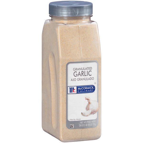 McCormick Culinary Granulated Garlic, 26 oz - One 26 Ounce Container of Granulated Garlic Powder, Best in Rubs for Beef, Pork, Fish, Poultry or Sauces