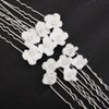 Teyglen Bride Wedding Hair Pins Flower Bridal Hair Clips Decorative Hair Jewelry Accessories Handmade Gold Silver White Flower Pearl Hair Pieces for Women Flower Girls (Pack of 12) (Silver)