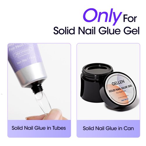 Gellen Nail Glue Remover, 60ML Nail Glue Remover for Press On Nails, Easy Remove Solid Nail Glue Gel On Fake Nail Tips, Not for Gel-base Glue or Gel Nail Polish