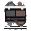 Waterproof Eyebrow Powder Kit-2 Colors Eye Brow Powder Tinted Palette Long Lasting, Dark Grey/Dark Brown Brow Filler Defined&Sculpt Natural Eyebrow Contour Makeup Sparse Brow with Brow Brush &Razor-04