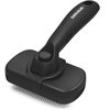 Swihauk Self Cleaning Slicker Brush for Dogs & Cats, Skin Friendly Grooming Cat Brush, Dog Brush for Shedding, Deshedding Brush, Hair Brush Puppy Brush for Haired Dogs, Pet Supplies Accessories, Black