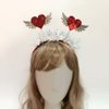 AVMBC Red Heart Shaped Headband Sequin Valentines Day Hair Band Hoop for Valentine's Day Holiday Wedding Birthday Party Gift