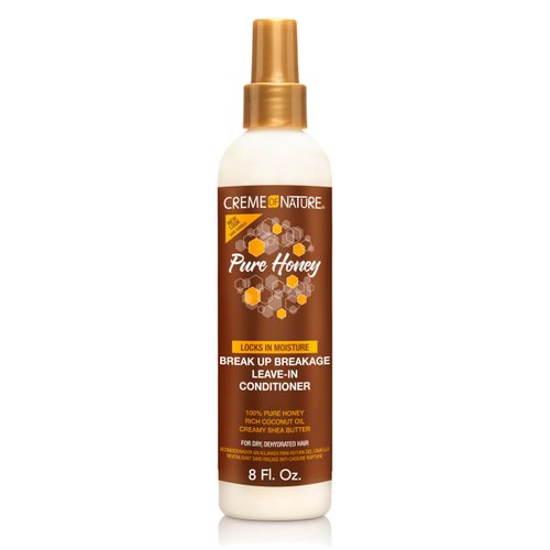 Creme Of Nature, Leave in Conditioner Pure Honey, Coconut Oil And Shea Butter Formula, For Dry Damaged Hair, 8 Oz