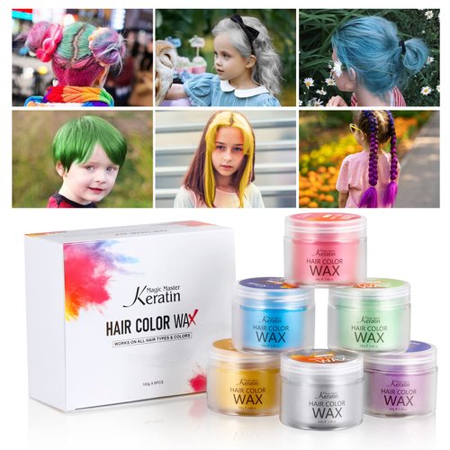 Temporary Hair Color Wax Purple, Magic Master Keratin Hair Dye Paint Wax, 3.4 Fl Oz Natural Washable Temporary Hair Color for Kids Girls Women & Men Dark Hair, Party, Cosplay, Festival & Halloween