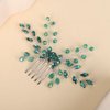 Rumtock Green Crystal Balls Hair Comb Branch Hair Piece for Wedding Brides Bridesmaid Flower Hair Jewelry