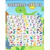 288 Pieces Dinosaur Temporary Tattoos Themed Birthday Party Favors Supplies Decorations, Dinosaur Tattoo Stickers Gifts for Game Prizes Reward