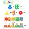 Yetonamr Montessori Toys for 1 2 3 Years Old Boys Girls Birthday Gifts, Wooden Sensory Toys for Ages 2-4 Toddlers Kids Baby, Toddler Stocking Stuffers Learning Toy Activities Puzzles Ages 1-3