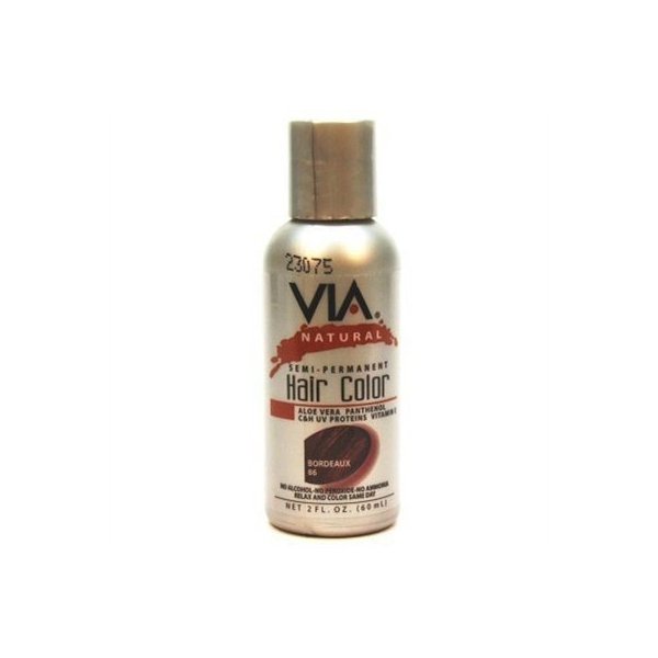 Via Natural 2oz Semi Perm Hair Color #086 Bordeaux
