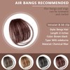 FIRSTPELLA 2PCS Hair Clip in Bangs, Curved Bangs Hair Clip Wispy Bangs with Temples Hairpieces,Bangs Clip in Hair Extensions Air Fringe Clips on Bangs for Women Girls Daily Wear - Dark Brown