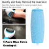 5 Pack Blue Extra Coarse Replacement Refill Roller Compatible with Amope Pedi Refills Electronic Foot File