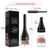 LSxia 2-in-1 Gel Eyeliner Set, Tattoo Eyeliner Waterproof Smudge Proof Eyeliner Gel Eye-liner Pot Cream Eyeliner Tool with Gel Liner Brush, High Pigment Eye Makeup Gel Eye-liners for Women (Nude)