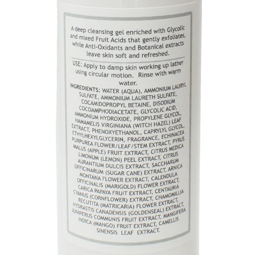 Pure Ziva 2.45% Glycolic Acid Foaming Exfoliating Cleanser Face Wash, Gluten & Paraben Free, 8 Fluid Ounces, No Animal Testing & Cruelty Free