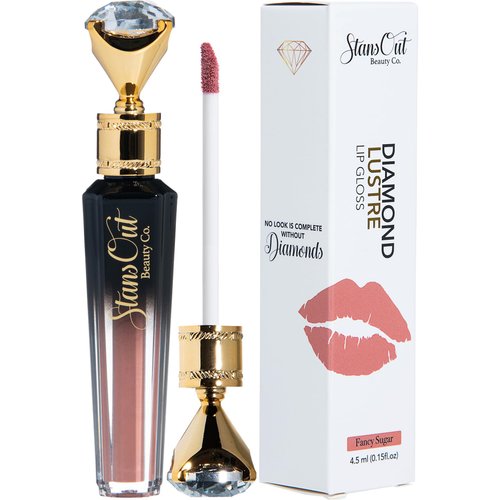 StansOut Beauty Diamond Lustre Fancy Sugar Hydrating Lip Gloss | Cute Nude Moisturizing Butter-Smooth Colors | Shades for Naturally Plump & Pout, Sparkling clear finishes & Glossy Choices.