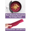 Air Fryer Silicone Liners, Non-Stick, Easy Clean, Reusable Air Fryer Liner Mats Accessories 8” ROUND (2-Pack) “CABERNET” Fits most air fryer models