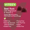 Beet Root Gummies with Magnesium & Vitamin C- Energy & Nitric Oxide Booster, Dietary Supplement & Immune Health - Berry Beet Flavor [60 Count 2 Pack]