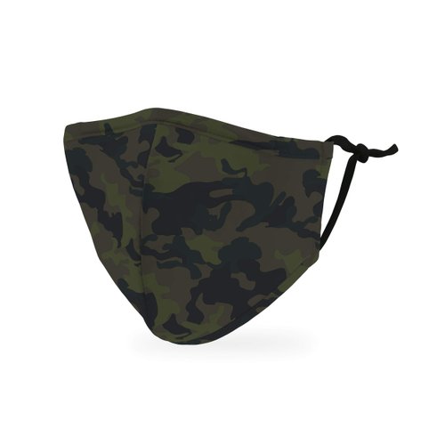 WEDDINGSTAR 3-Ply Kid's Washable Cloth Face Mask Reusable and Adjustable with Filter Pocket - Camo