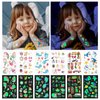 297PCS Animals Temporary Tattoos for Kids Glow in The Dark Unicorn Tattoos Sticker Luminous Waterproof Dino Temporary Tattoos for kids Christmas Party Supplies (16 Sheets Glow Style)