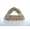 Generic Triangle shaped gray abalone sea shell effect hair claw clamp clip fine thin