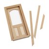 AUEAR, 1:12 Dollhouse Miniature Furniture Unpaint Wooden Doors for DIY Scene Doll Home Furniture Craft (2 Panel Style A)