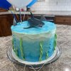 EOIVSH Sea Animal Shark Toys, Realistic Ocean Animal Blue Shark Figure Party Supplies Cake Topper Educational Marine Toys for Kids