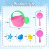 6 Pack Bath Toys for Toddlers, Baby Water Toys Fun for Bathtub Pool Water Table Beach (Pink)