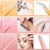 6pcs Eyelash Tweezers Lash Extension Tweezers for False Lashes,Eyelash Tweezers for Lash Clusters Metal Lashtweezers for Eyelash Extensions with 6 PCS Lash Applicator Tool