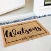 Housewarming Gifts for New Home, Personalized Door Mat, 3 Sizes - 6 Designs, Custom Doormat with Family Name, Customized Welcome Mat Outside for Front Door