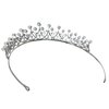 SAMKY Princess Cubic Zirconia Crystal Platinum Plated Pearl Bridal Tiara Crown T1265