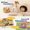 Robocar Poli Transforming Robot, Bucky 4" Transformable Action Toy Figure Vehicles, Mountain Rescue Car Emergency Vehicle Playset, Holiday Birthday Rescue Car Toys Gift for Kids Age 1-5