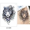Glaryyears Tiger Lion Temporary Tattoo for Men Women Adults, 8-Pack Forest Animal Design Fake Tattoos Sticker, Water Transfer Long-lasting Realistic Tattoos for Body Arm Leg Chest Back